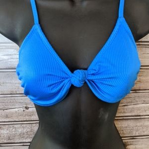 Bright blue bikini top